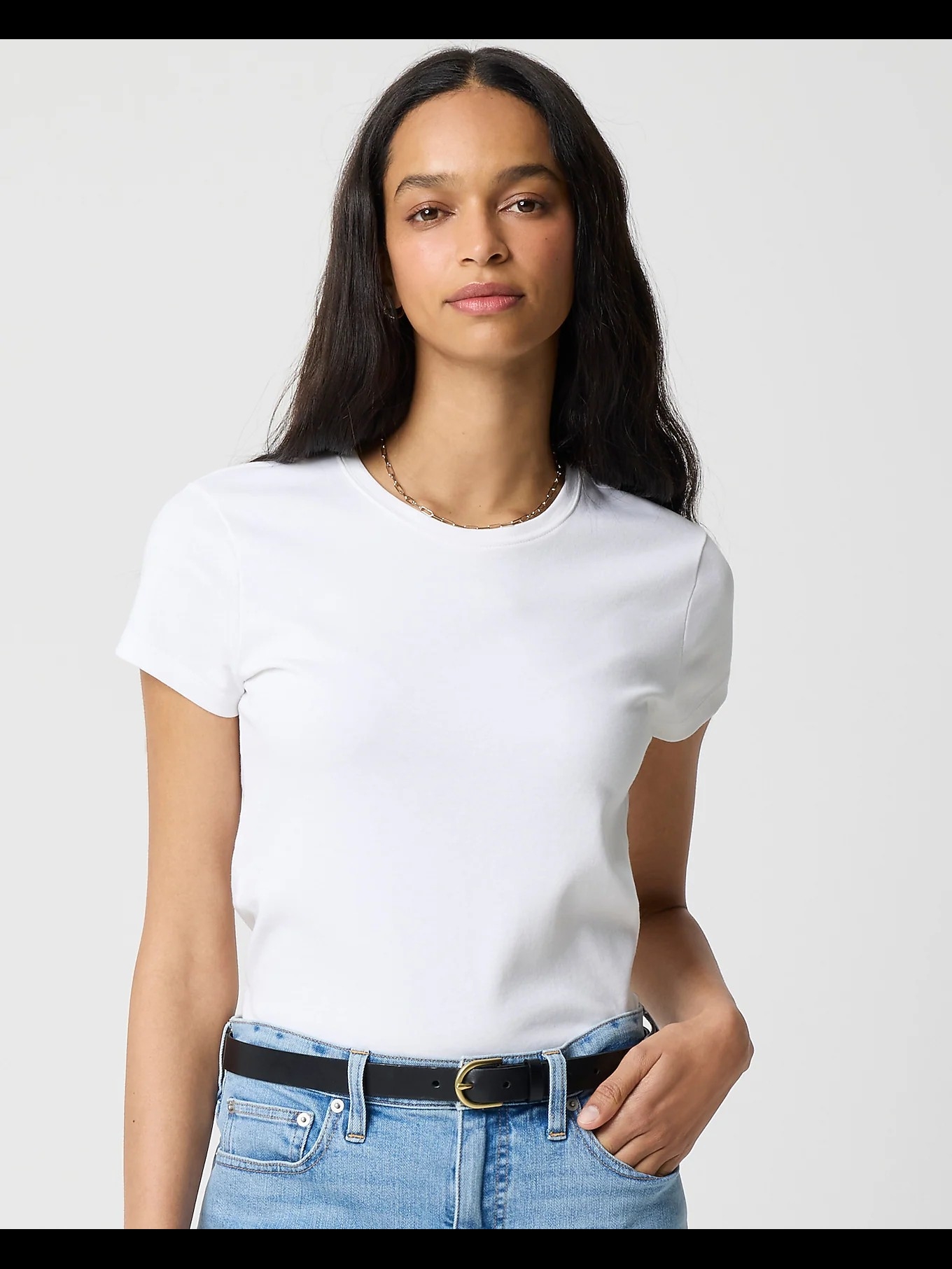 New! Madewell White Crewneck Short Sleeve Tee